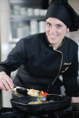 Wall Mural - chef preparing meal