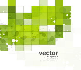 Sticker - shine green colorful mosaic background