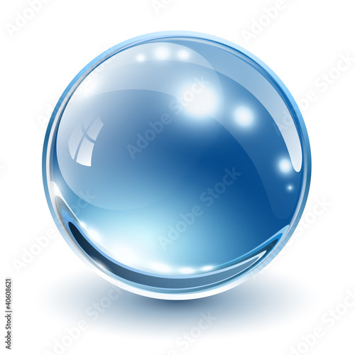 3D glass sphere