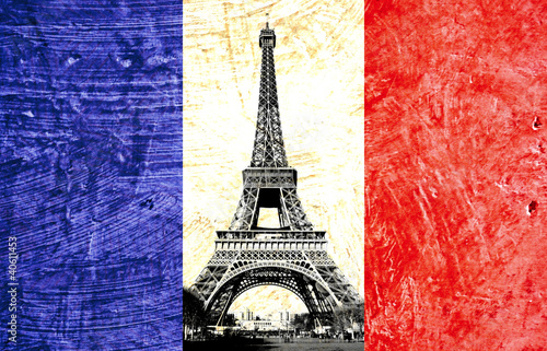 Drapeau Francais Tour Eiffel Stock Illustration Adobe Stock