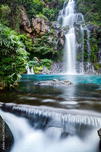 Naklejka - mata magnetyczna na lodówkę Cascades du bassin des Aigrettes - La Réunion