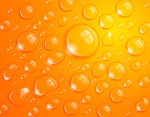 Orange Water Drops