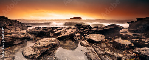 Obraz na płótnie canvas dwuczęściowy "dyptyk" Panoramiczny surf