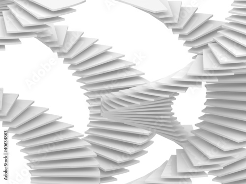 Fototapeta na wymiar Abstract background spiral stairs.