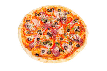 Wall Mural - delicious pizza with salami