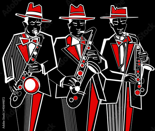 Plakat na zamówienie saxophonists