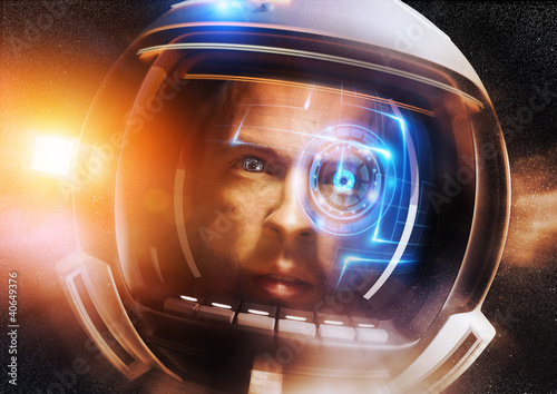 Naklejka samoprzylepna Przyszły astronauta naukowy
