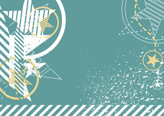 Wall Mural - retro grunge star background