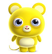 cute yellow mouse