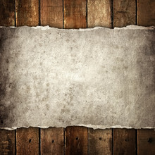 Paper On Wood Background