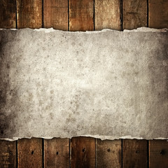 paper on wood background