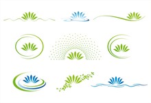 Water Lily , Buddha , Eco Friendly Business Logo Design