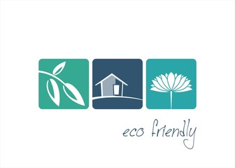 Wall Mural - Home , nature ,  Eco friendly business logo design