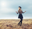 © VectorART - a beautiful young girl walks in the park