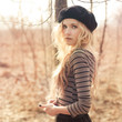 © VectorART - beautiful blonde in the park in the Hat