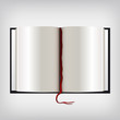 © mucft - offenes Buch mit roten Lesezeichen