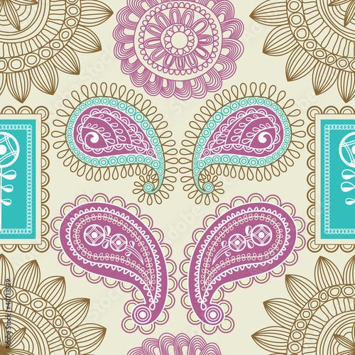 Tapeta ścienna Wzór retro paisley