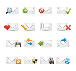 Wall Mural - e-mail icons - set 1 of 3 // soft series