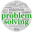 Problem solving concept in word tag cloud on white