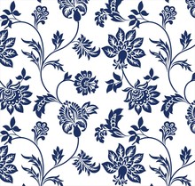 Traditional Floral Pattern, Textile Design , Royal India