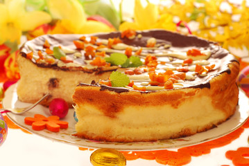 Wall Mural - cheese cake for easter