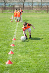 Wall Mural - soccer train