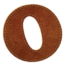 Leather Alphabet. Leather Textured Letter O