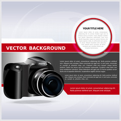 Poster - Abstract vector background with digital camera