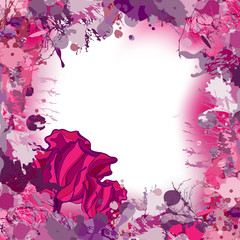 Wall Mural - abstract background with rose