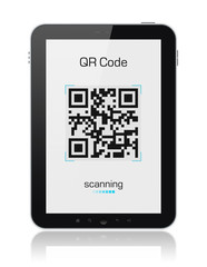 Aufkleber - QR Code Scanner On Digital Tablet