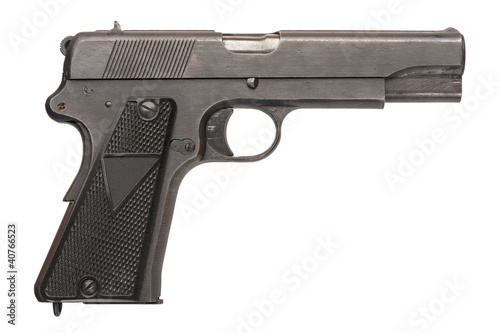Board z aluminiowym obramowaniem Polski pistolet wojskowy