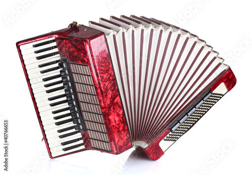 Fotomural Retro accordion isolated on white