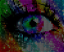 Colorful Eye, Artistic Abstract Illustration