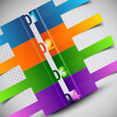 Wall Mural - abstract design template numbered banners vector
