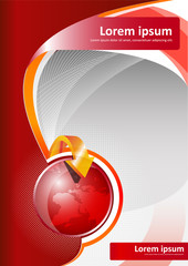 Aufkleber - Vector red brochure background