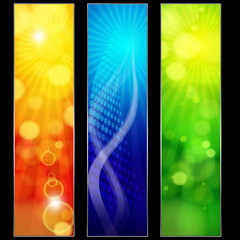 Wall Mural - Abstract trendy colorful banners for your design header.