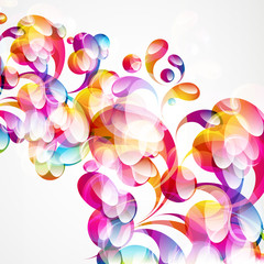 Aufkleber - Abstract colorful arc-drop background.