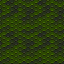 Green Scales Seamless Pattern