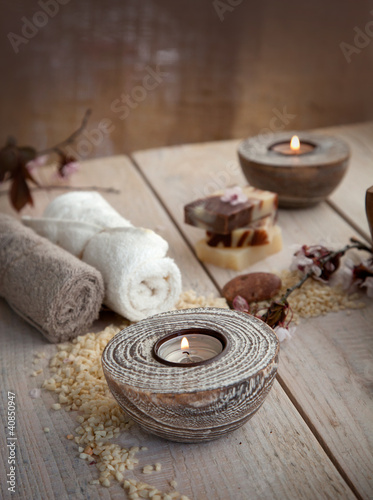 Plakat na papierze fotorealistycznym Naturalne ustawienie spa