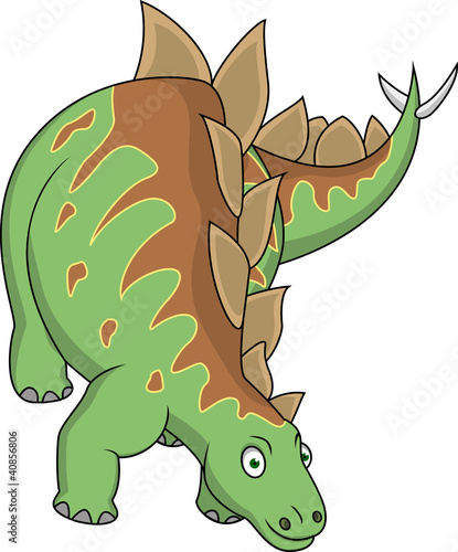 Obraz w ramie Stegosaurus cartoon