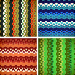 Poster - Collection of aged wavy patterns