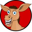 Donkey head cartoon
