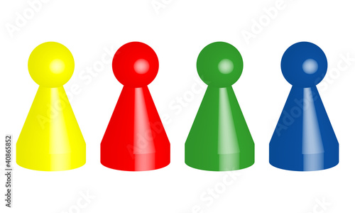 Mensch ärger dich nicht Figuren 3D Vektor – kaufen Sie diese