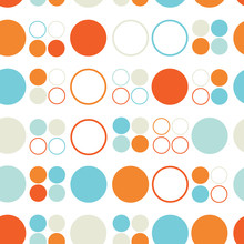 Seamless Pattern Of Colored Circles And Rings