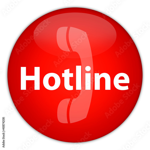 "Hotline" icon (red button) Stock Illustration Adobe Stock