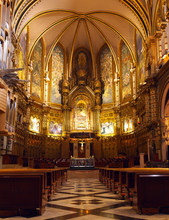 Gothic Church Interior In Spain.