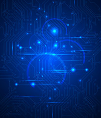 blue Abstract background of digital technologies