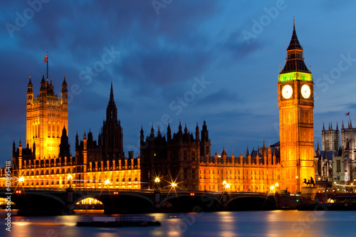 Obraz na płótnie canvas czteroczęściowy "tetraptyk" Big ben