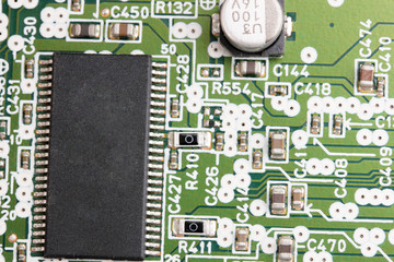 Modern electronic board close-up