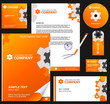 Business style, corporate identity template 8 (orange industrial